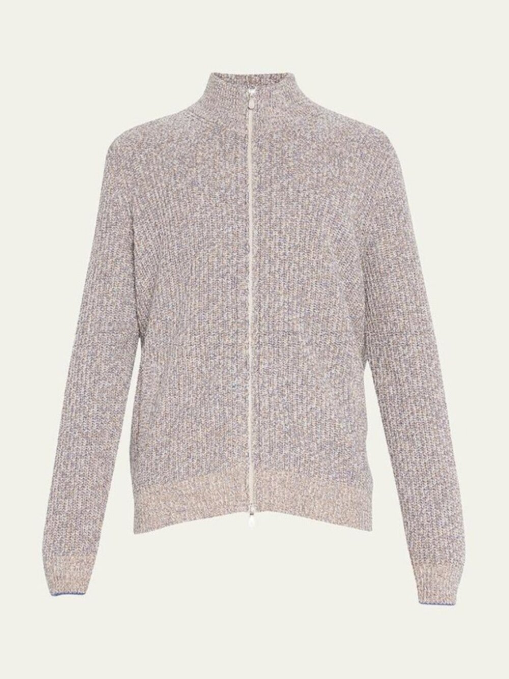 Brunello Cucinelli 100% cashmere marled zip cardigan